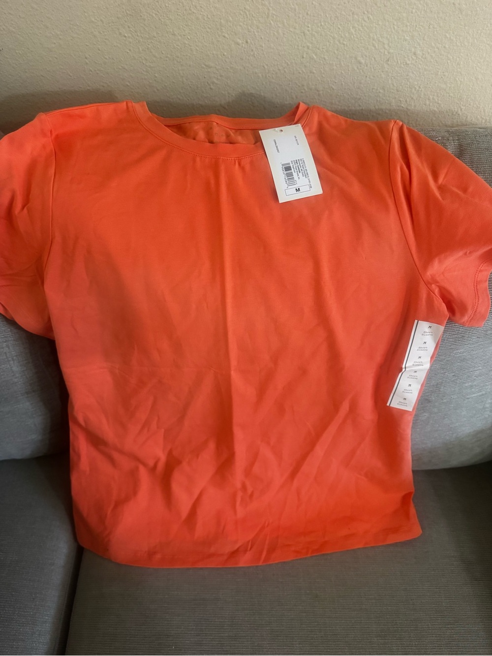 Target Women’s Short Sleeve Tee - Bright Coral Orange